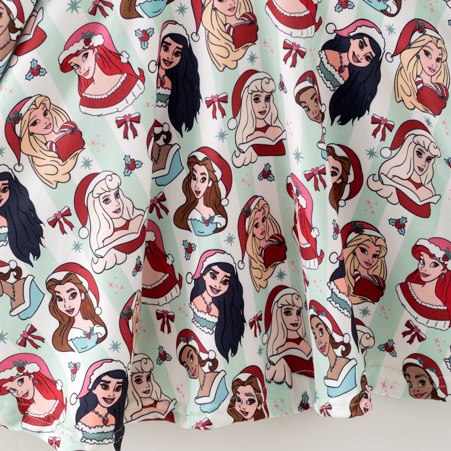 2025 Fall Christmas Character Print Long Sleeves Twirl Dress