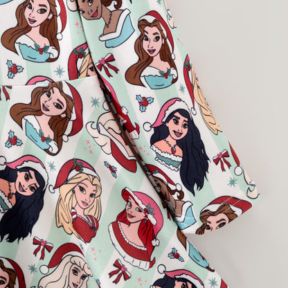 2025 Fall Christmas Character Print Long Sleeves Twirl Dress