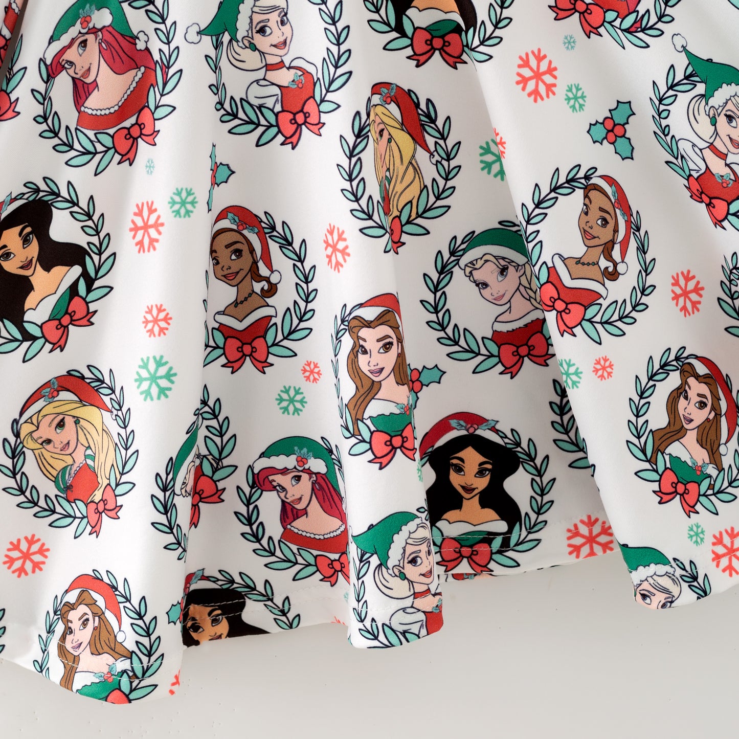 2025 Fall Christmas Character Print Long Sleeves Twirl Dress