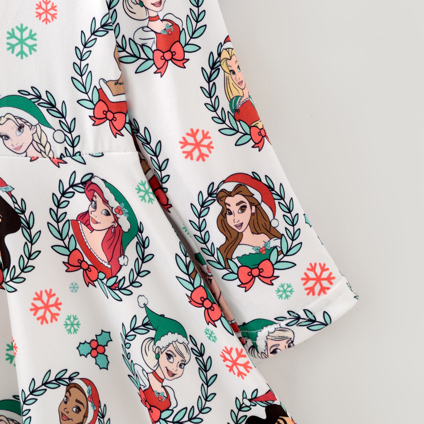 2025 Fall Christmas Character Print Long Sleeves Twirl Dress