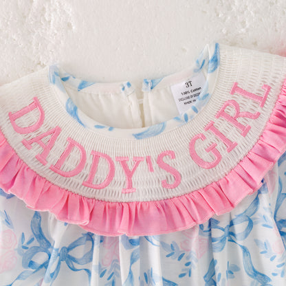 Summer Sibling Kids "DADDY'S GIRL/BOY" Smocked Clothes