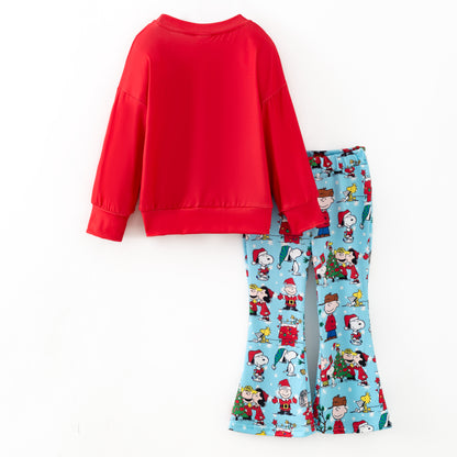 2025 Christmas Fall Friend Grinch Print Pant Set