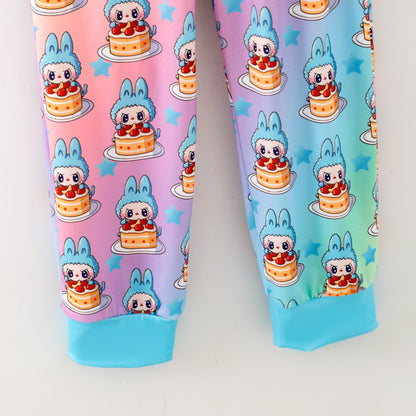 Girls Fall Cartoon Cute Pajamas Set