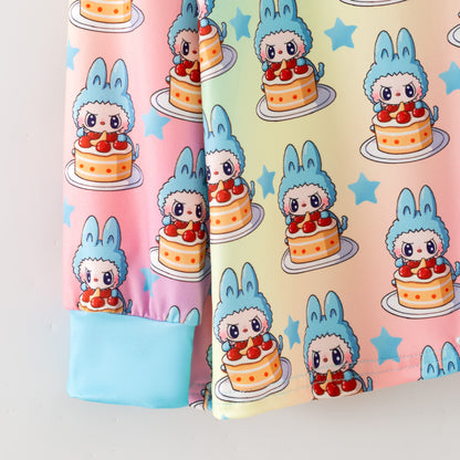 Girls Fall Cartoon Cute Pajamas Set