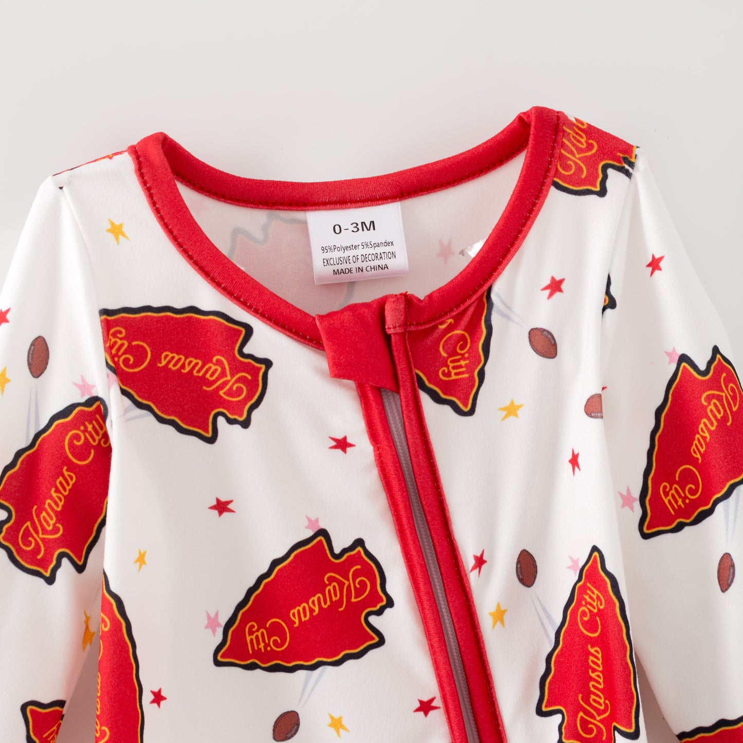 2025 Fall Christmas Zipper Romper Kansas City Collection Set