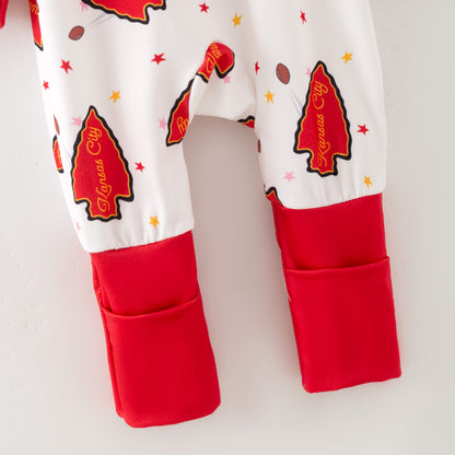 2025 Fall Christmas Zipper Romper Kansas City Collection Set