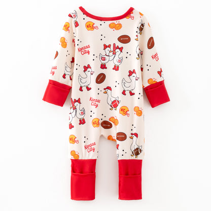 2025 Fall Christmas Zipper Romper Kansas City Collection Set