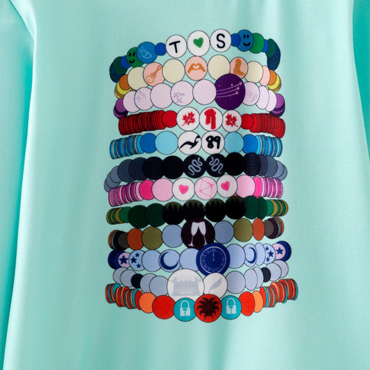 2025 Fall Girls Mint Taylor Swift Printed Sweatshirt