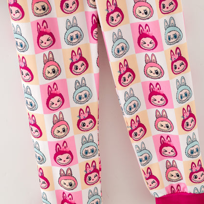 Girls Fall Cartoon Cute Pajamas Set