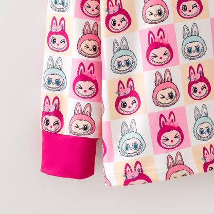 Girls Fall Cartoon Cute Pajamas Set