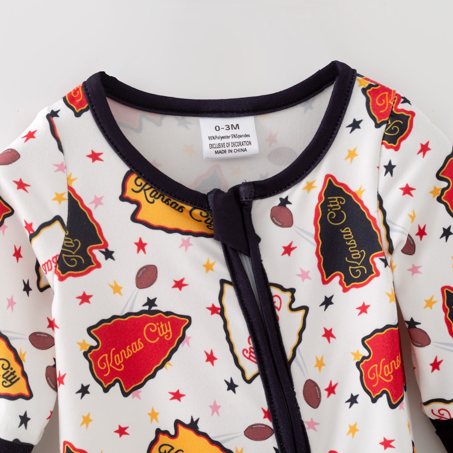 2025 Fall Christmas Zipper Romper Kansas City Collection Set