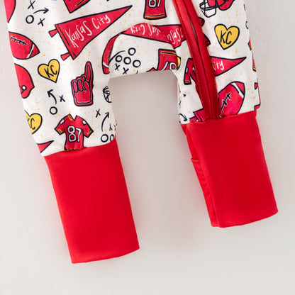 2025 Fall Christmas Zipper Romper Kansas City Collection Set