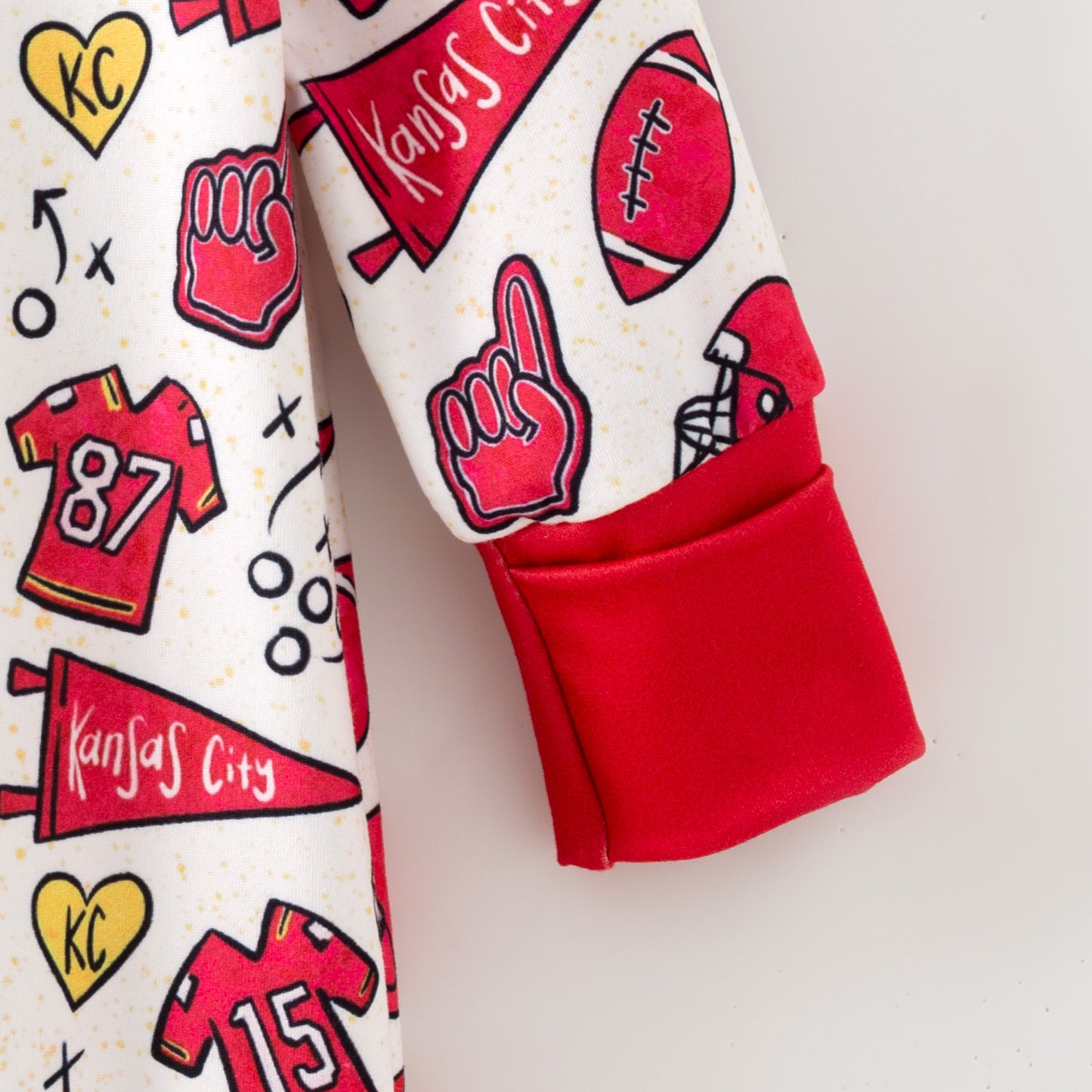 2025 Fall Christmas Zipper Romper Kansas City Collection Set