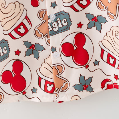 Boys Christmas Cartoon Cute Shirt