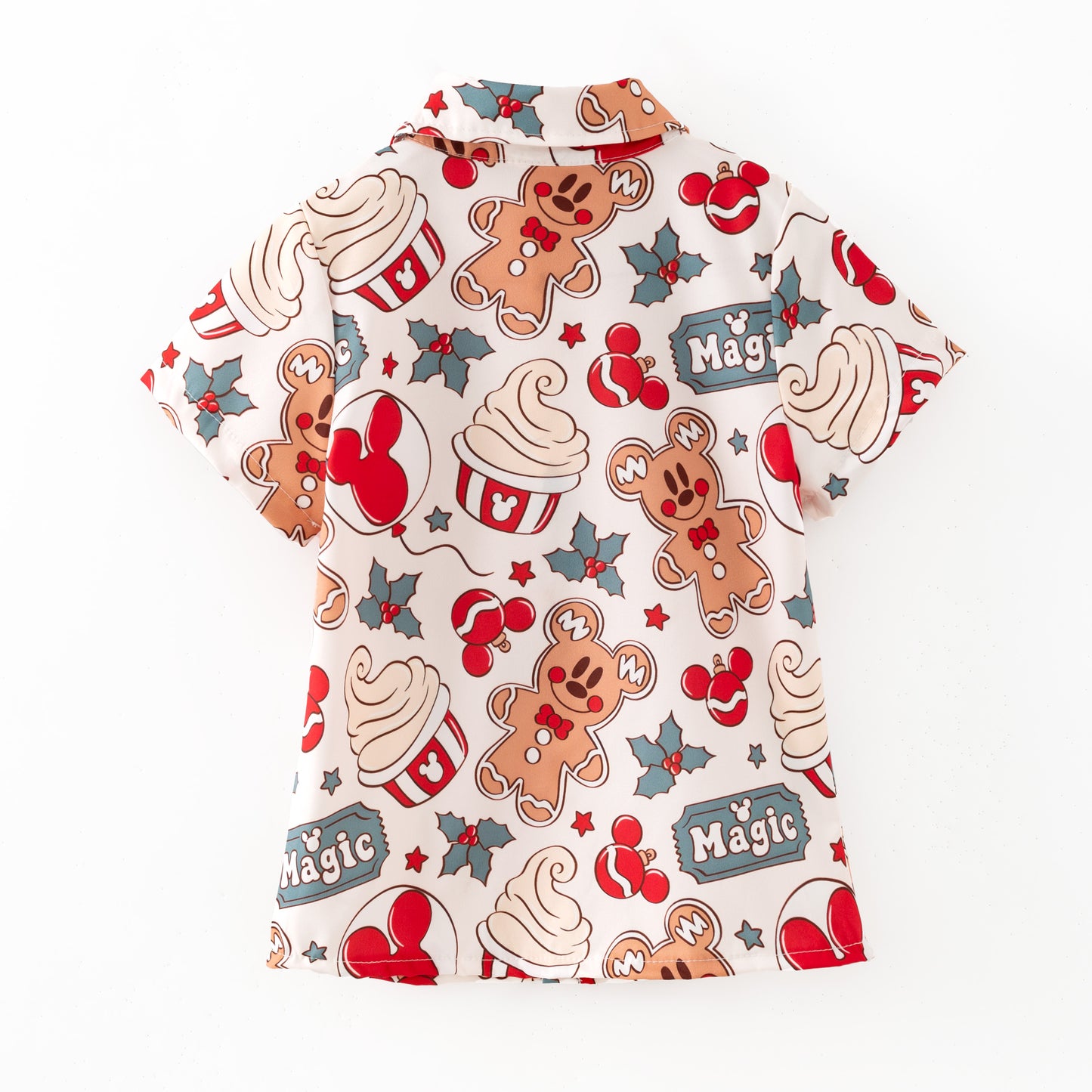 Boys Christmas Cartoon Cute Shirt