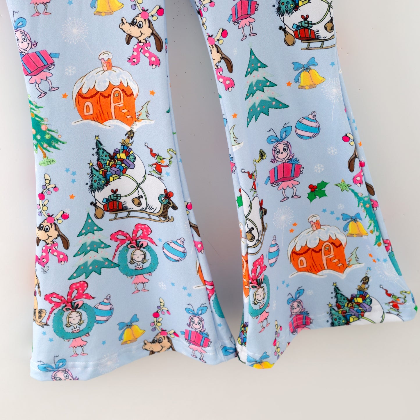 2025 Christmas Fall Friend Grinch Print Pant Set