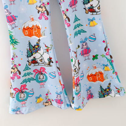 2025 Christmas Fall Friend Grinch Print Pant Set