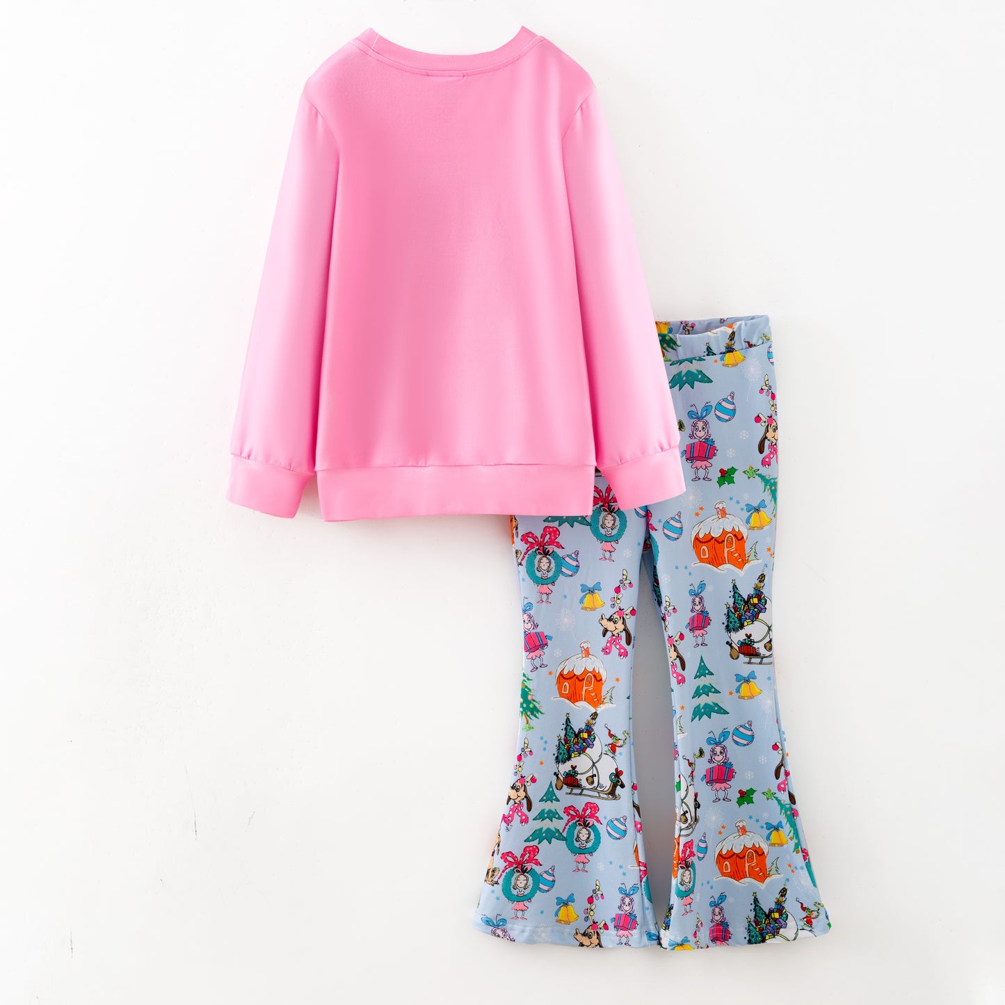 2025 Christmas Fall Friend Grinch Print Pant Set