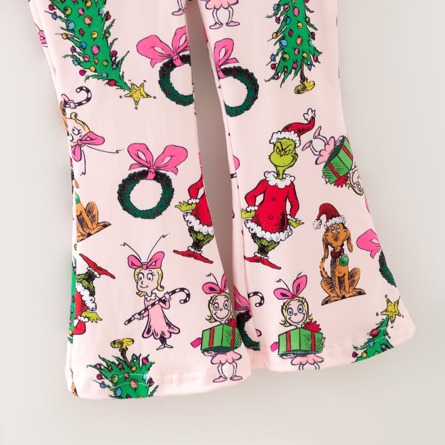 2025 Christmas Fall Friend Grinch Print Pant Set