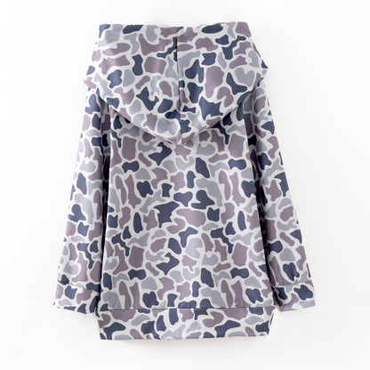 Boys Fall Winter Camo Animal Print Pocket Hoodies