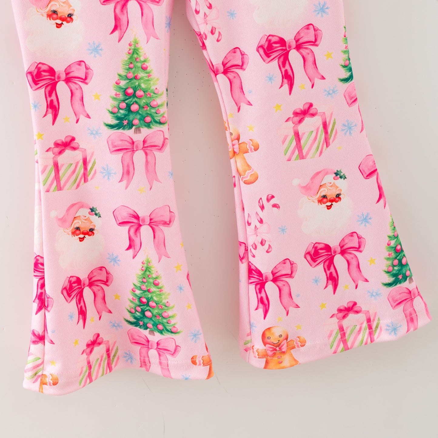 Girls Christmas Fall Bow 2 Pieces Top + Pant Set