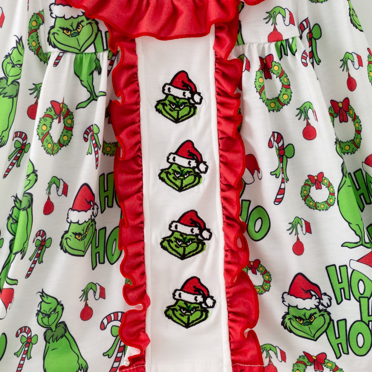 Christmas Kids Outfit Collection – Grinch Embroidered Holiday Styles