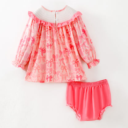 Baby "SO GOD MADE GIRLS" Smocked Embroidered Romper Set