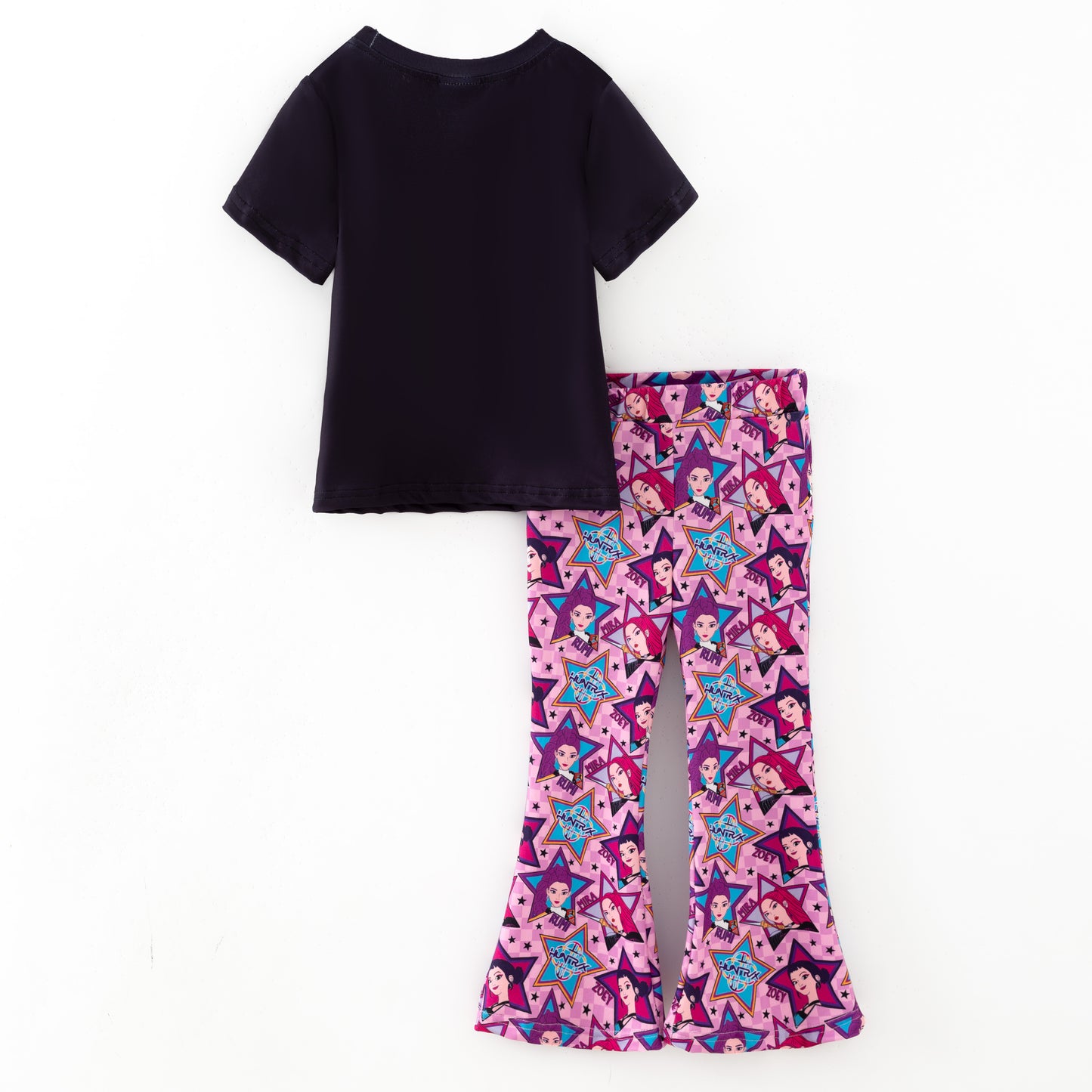 Girls Fall Kpop Demon Hunter Print Pant Set & Top