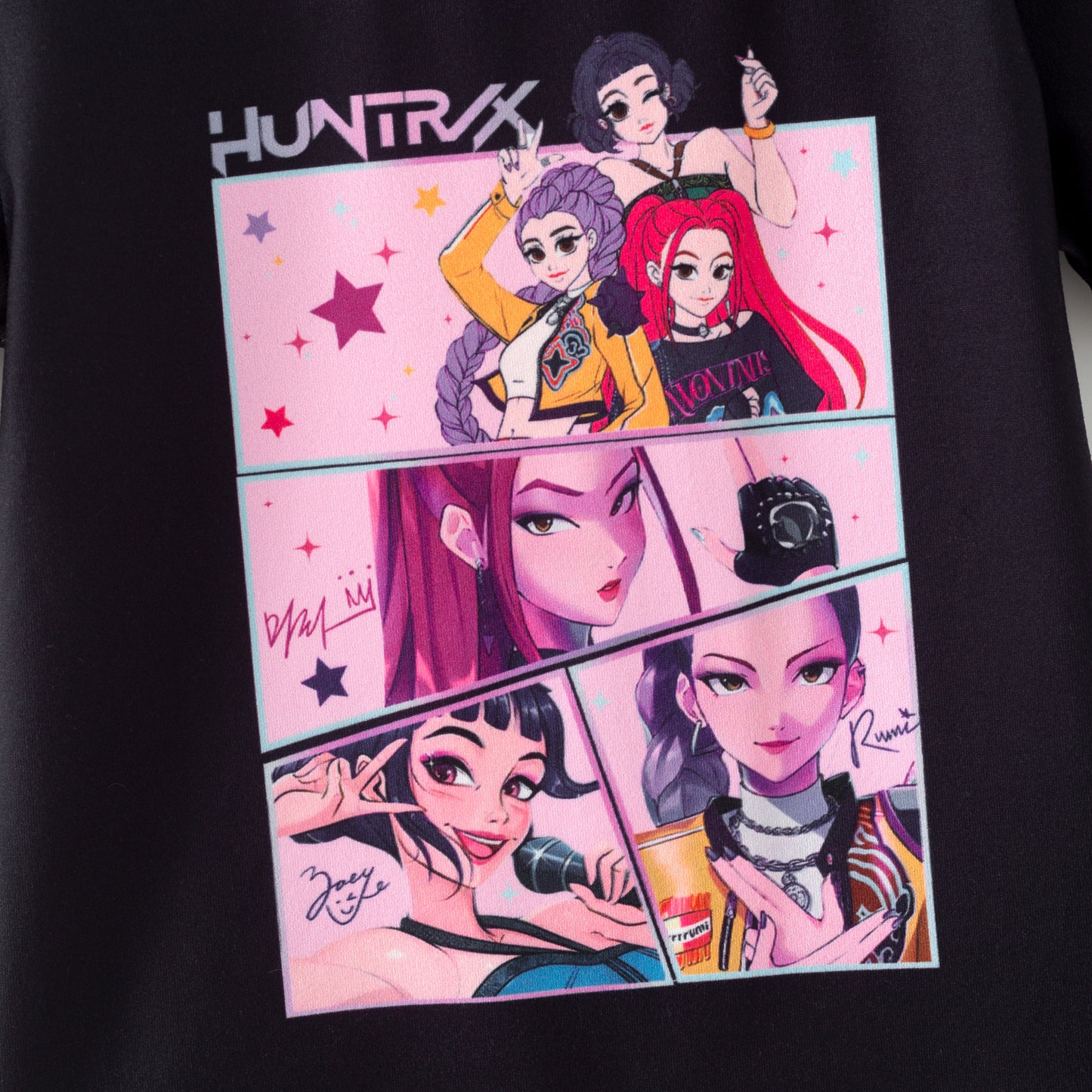 Girls Fall Kpop Demon Hunter Print Pant Set & Top