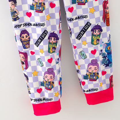 Girls Fall Winter Kpop Demon Hunter Pajamas Set