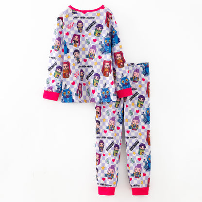 Girls Fall Winter Kpop Demon Hunter Pajamas Set