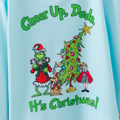 Girls Christmas Winter Grinch Printed Pajamas Set