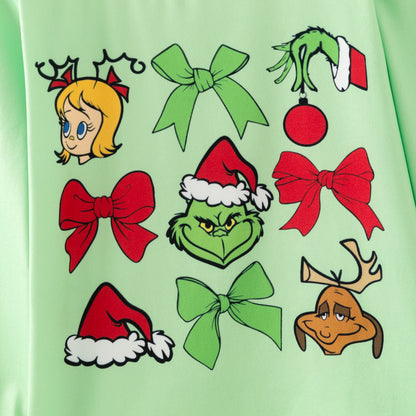 Girls Christmas Winter Grinch Printed Pajamas Set Collection
