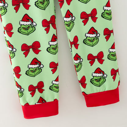 Girls Christmas Winter Grinch Printed Pajamas Set Collection
