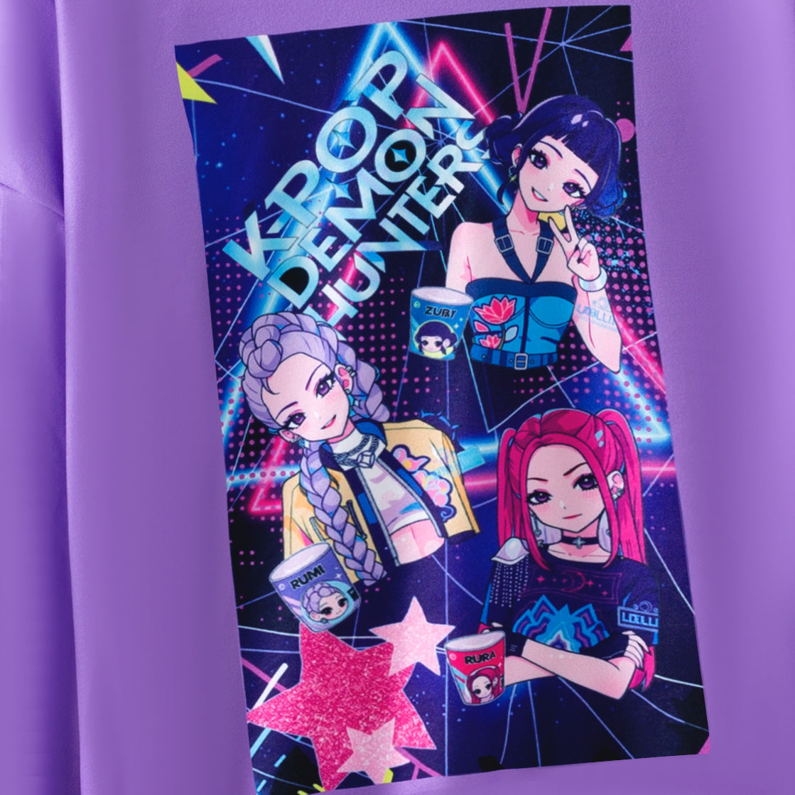 Kpop Demon Hunter Print Long Sleeves Cute Hoodies For Kids