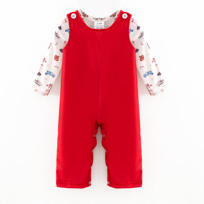 Christmas Nutcracker & Rocking Horse Print Sibling Set – Holiday Outfit Set