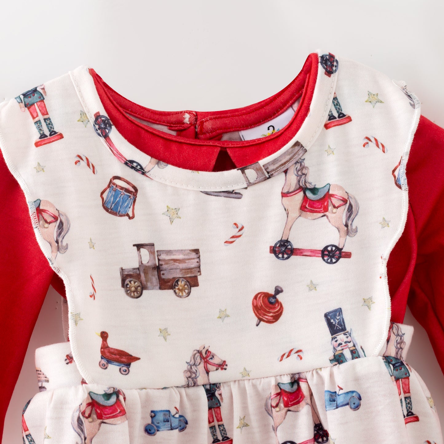 Christmas Nutcracker & Rocking Horse Print Sibling Set – Holiday Outfit Set
