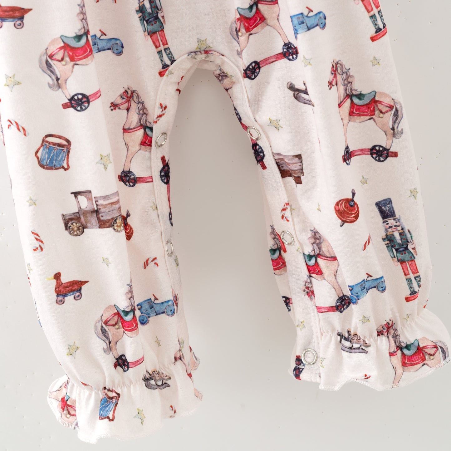 Christmas Nutcracker & Rocking Horse Print Sibling Set – Holiday Outfit Set