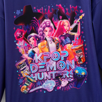 2025 Fall Girls Navy Kpop Demon Hunter Printed Sweatshirt