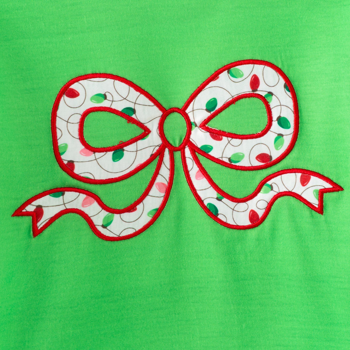 Girls Christmas Winter Pink Green Bow Printed Top + Pant Set