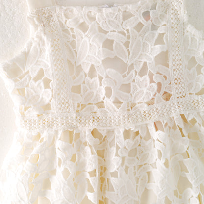 Mommy And Me Summer White Lace Slip Fashion Dress