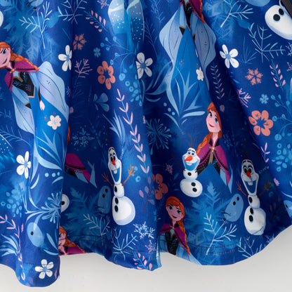 Kids Fall Winter Frozen Cartoon Printed Dress & Hoodie