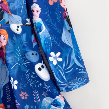 Kids Fall Winter Frozen Cartoon Printed Dress & Hoodie