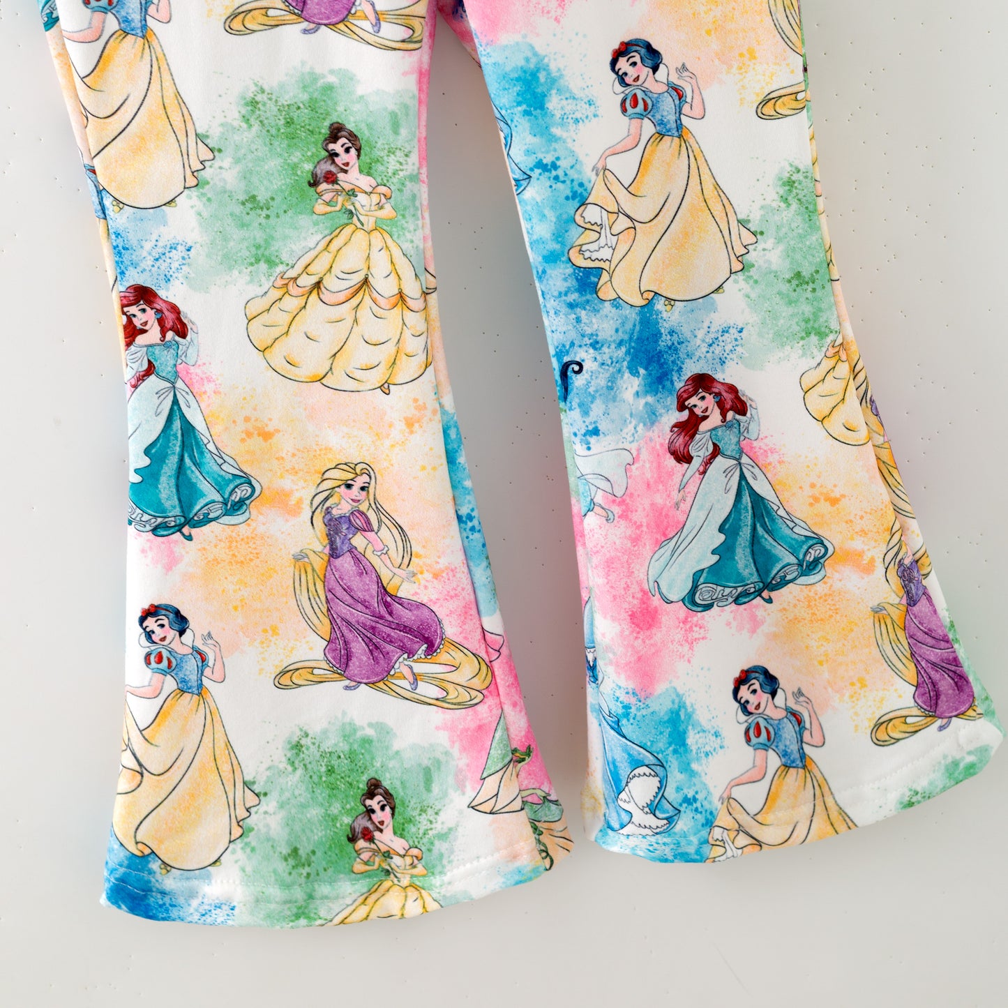 2025 Christmas Fall Girls Cartoon Princess Bell Pant Set