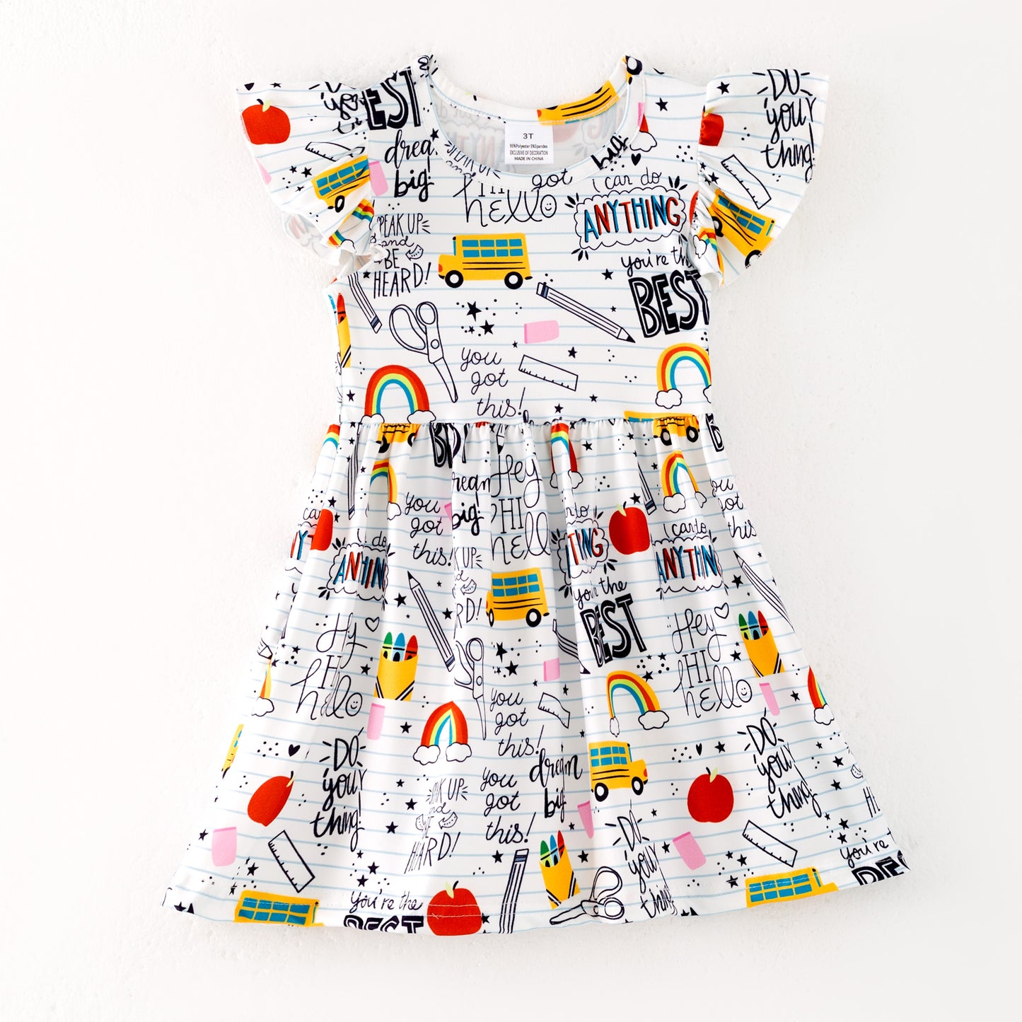 Fashion Girls Back To School Summer Cute Short Sleeves Dress