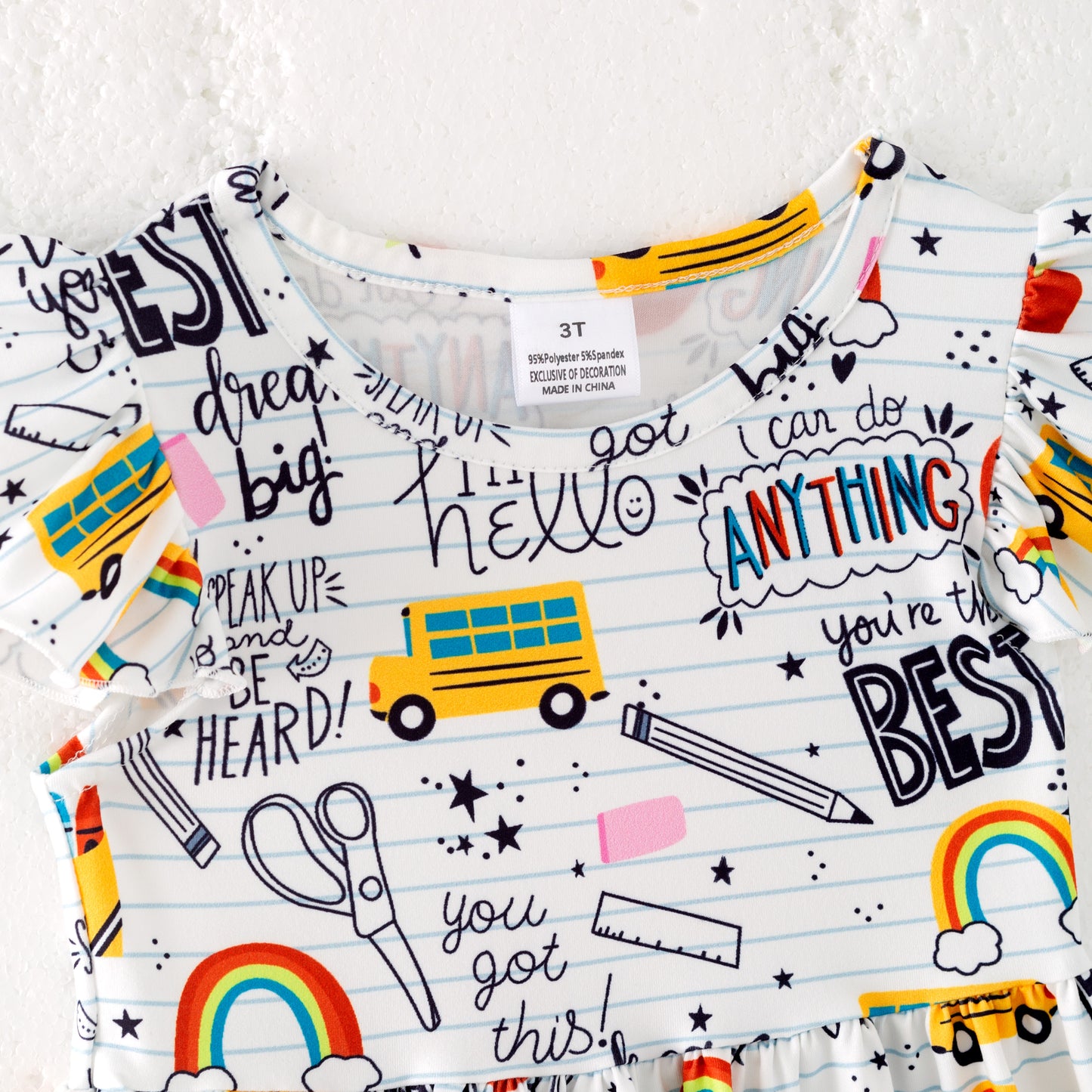 Fashion Girls Back To School Summer Cute Short Sleeves Dress