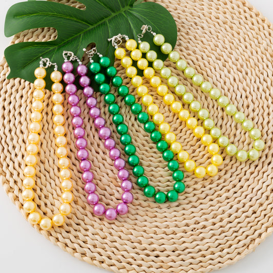 Girls’ Multicolor Faux Pearl Fashion Necklace