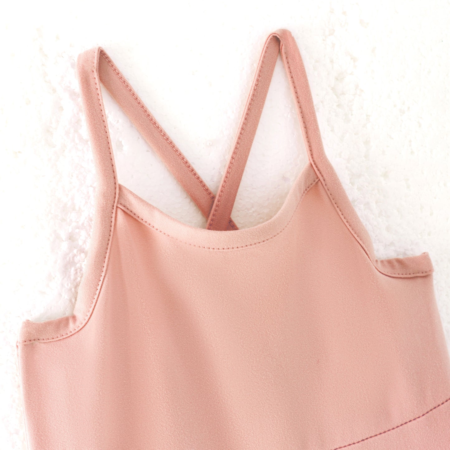 Girls Summer Outdoor Solid Color Soft Athletic Dress