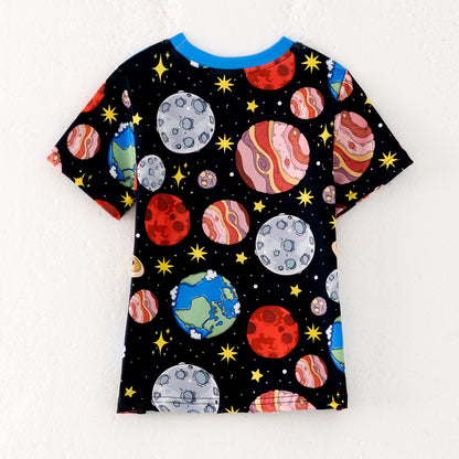 Boys Summer Planet Print Pocket T-Shirt