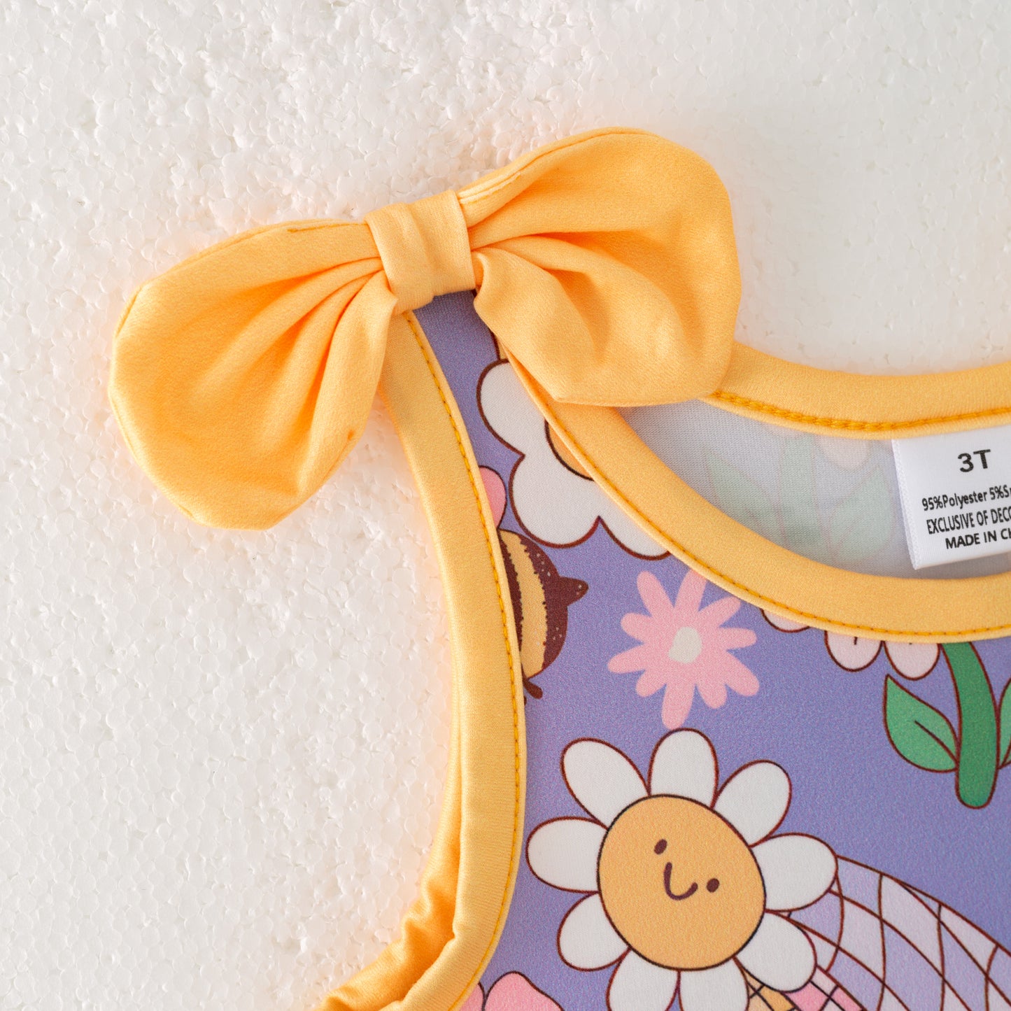 Siblings Girls Summer Yellow Grey FloralMatching Clothes
